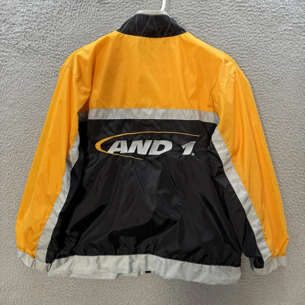 Vintage And1 Jacket Boys Large‎ 14-16 Multicolor Colorblock Windbreaker 90s Y2K